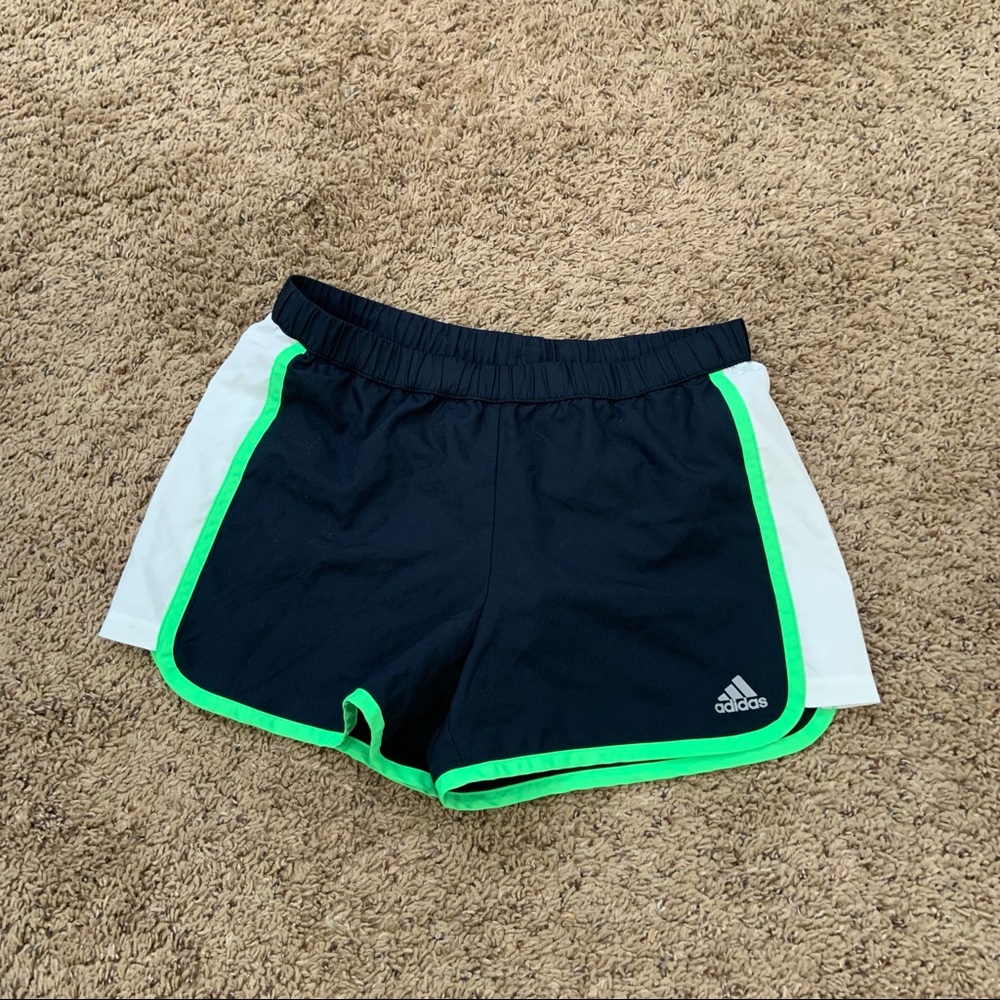 Adidas Blue Green Athletic Shorts Size Small - Picture 1 of 5
